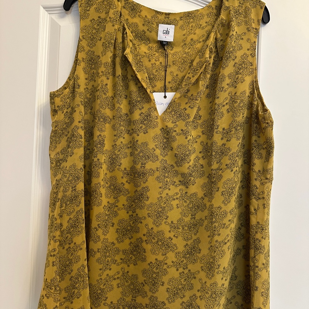 CAbi Yellow/mustard paisley cami